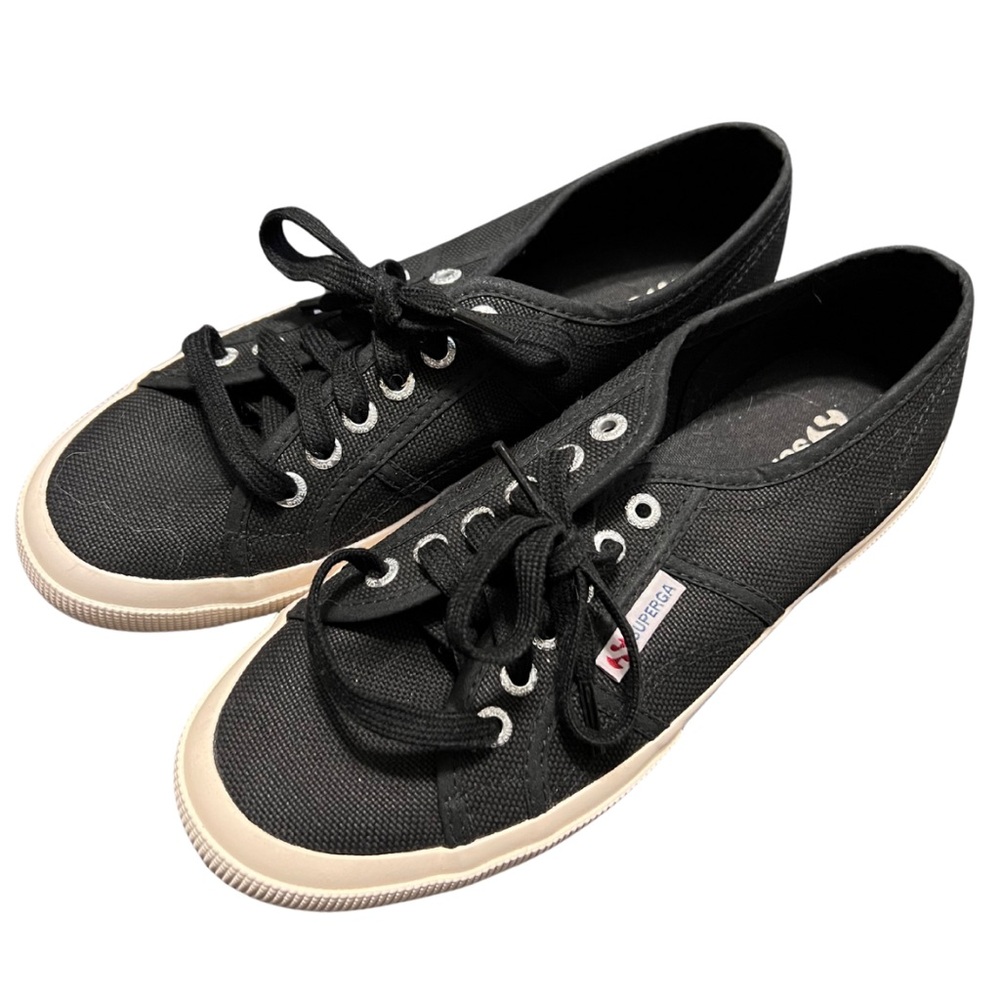 SUPERGA Black Canvas Size US 8 EU 39